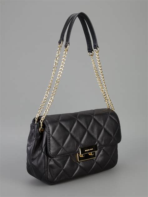 michael kors all black bag|michael kors quilted black bag.